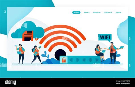 Landing Page And Website For Wifi Connection And Protection Internet