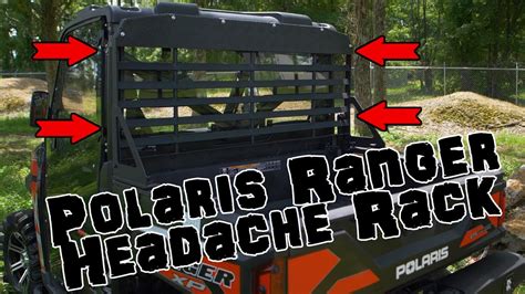 Superatv Headache Rack For Polaris Ranger Fullsize Youtube