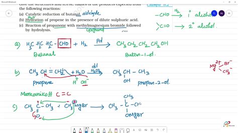 Give The Structures And Iupac Names Of The Products Expected Fromthe