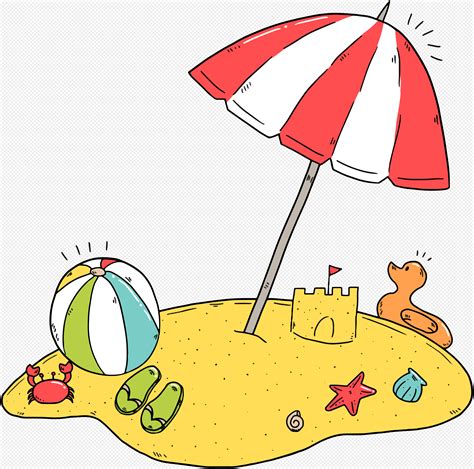 Cartoon simple seaside play png image_picture free download 400576381 ...