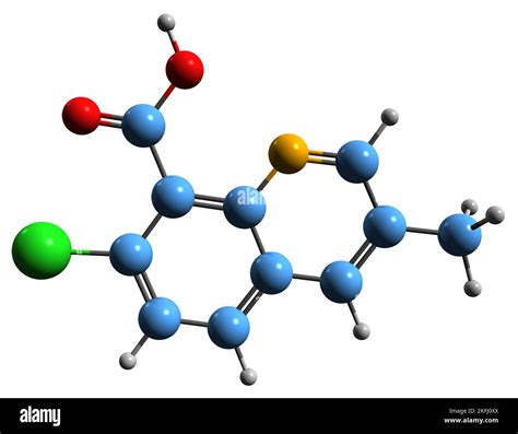 3D imagen de la fórmula esquelética de Quimerak estructura química