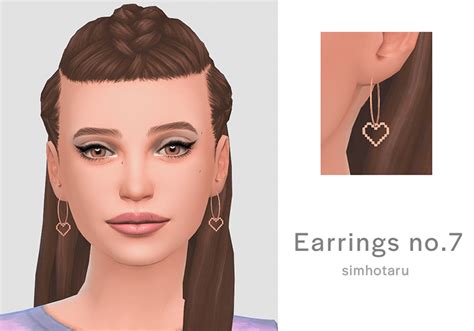 Earrings No7 The Sims 4 Create A Sim Curseforge