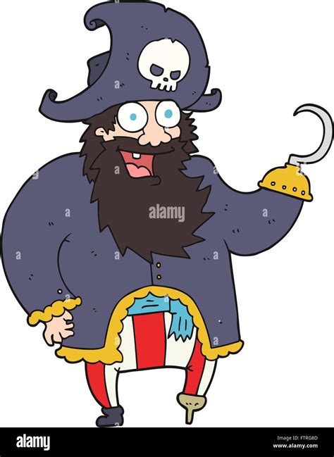 Freehand Drawn Cartoon Pirate Captain Stock Vector Image Art Alamy