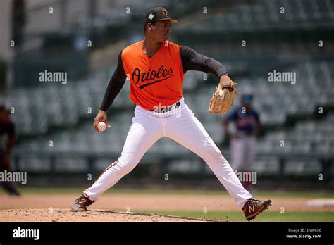 Fcl Orioles Pitcher Randy Beriguete 55 During A Florida Complex League Baseball Game Against