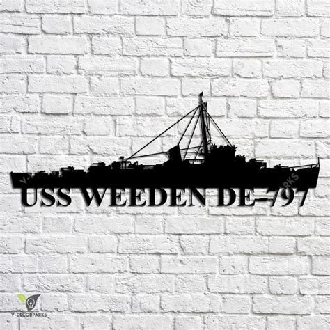 Uss Sampson Ddg-102 Navy Ship Metal Art, Navy Ships Silhouette Metal ...