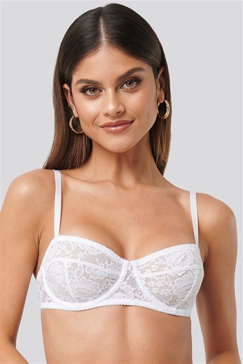 Scalloped Lace Balconette Bra Hvit Na Kd