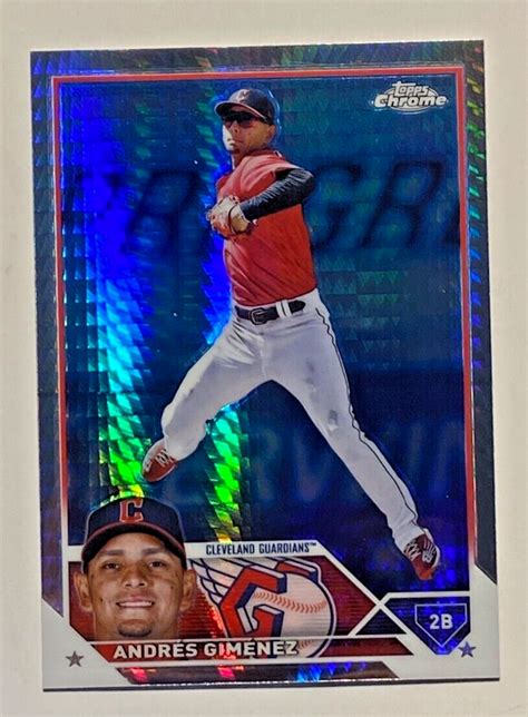 2023 Topps Chrome Baseball 155 ANDRES GIMENEZ Prism Refractor EBay