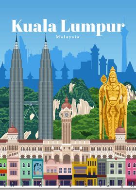 Travel To Kuala Lumpur Poster By Studio Displate