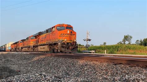 70 Mph Z Train Screaming East BNSF Transcon Emporia Sub 7 16 23