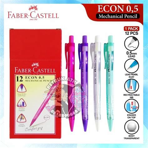 Jual PCS PENSIL MEKANIK MECHANICAL PENCIL FABER CASTELL ECON 0 5 MM