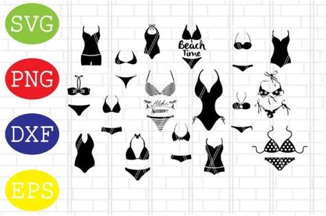 Swimsuit SVG Bikini Bundle SVG Beach Graphic By DigitalSvgFiles