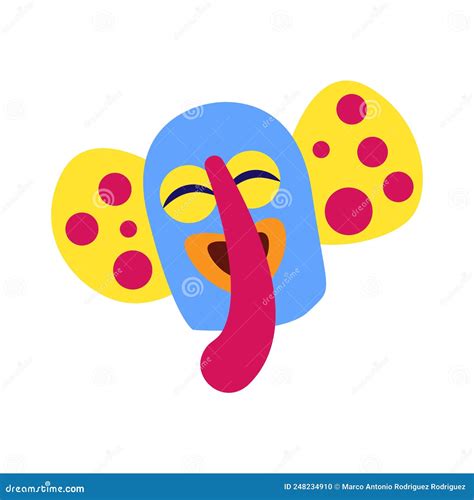 Isolated Marimonda Mask Colombian Folklore Vector Stock Vector