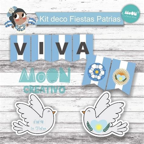 Kit Deco Fiestas Patrias Argentina - Moon Creativo