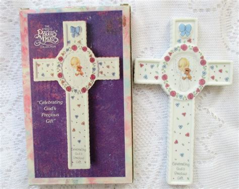 Precious Moments Porcelain Cross 235601 Baptism Wall Hanging