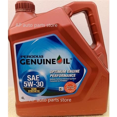 Engine Oil Perodua Semi Synthetic Sae W L Shopee Malaysia