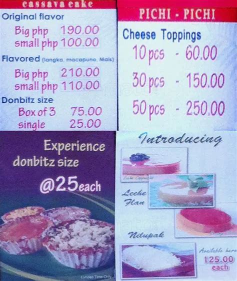 Don Benitos Menu, Menu for Don Benitos, Santa Mesa, Manila - Zomato ...