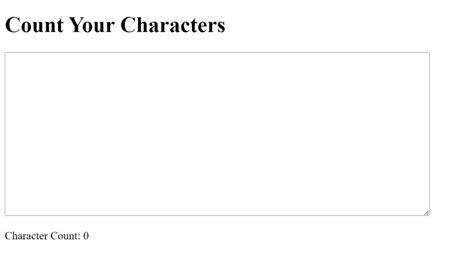 Character Count Using Html Css And Javascript Source Code