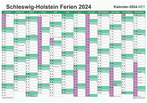 Ferien Schleswig Holstein 2024 Ferienkalender And Übersicht