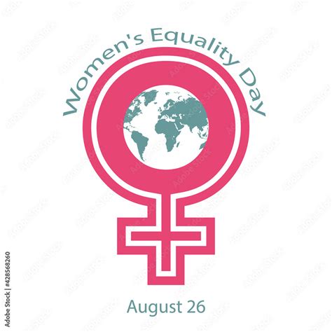 Womens Gender Icon And World Map For Womens Equality Day Vector Art