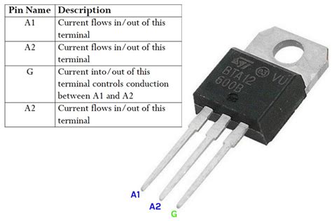 BTA12 TRIAC Pinout Datasheet Equivalent And Specs