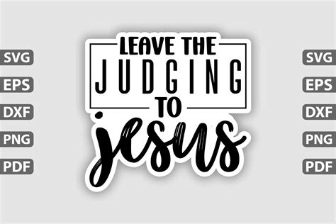 Leave The Judging To Jesu Sticker Design Graphic By Regular Creative