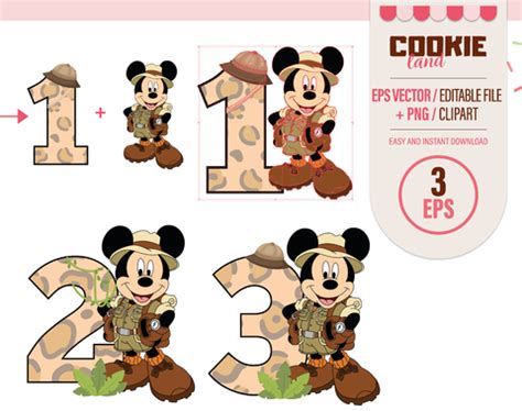 Mickey Safari PNG Mickey Safari SVG Mickey Safari Clipart Etsy Clip