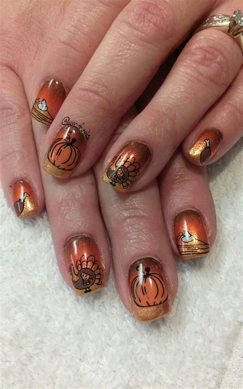 Nail Art Thanksgiving Design Corral