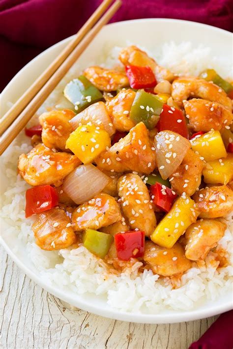 Sweet And Sour Chicken With Rice Recipe