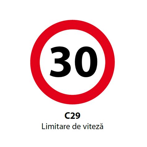 Limitare De Viteza 30km Indicator Rutier Semn De Circulatie DNC Trafic