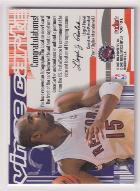 Yahoo オークション NBA VINCE CARTER AUTO 2000 01 Fleer Futures A