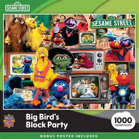 Sesame Street - Big Bird's Block Party, 1000 Pieces, MasterPieces ...