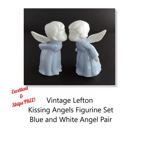 Porcelain Kissing Angel Figurines
