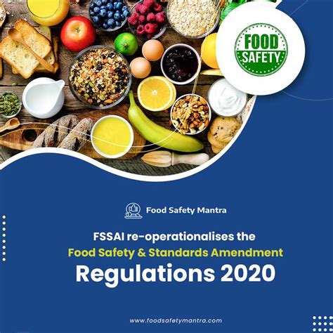 Fssai Re Operationalizes The Food Safety And Standards Amendment Regulations 2020 Food Safety