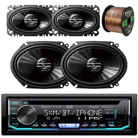 Jvc Single Din Bluetooth In Dash Cdamfm Car Stereo With Pioneer 250w