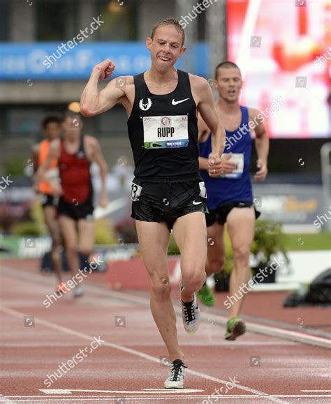 Galen Rupp Celebrates After Crossing Finish Editorial Stock Photo ...