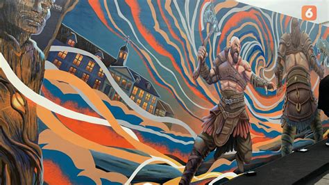 Sambut God Of War Ragnarok Ada Mural Kratos Di Kota Tua Tekno