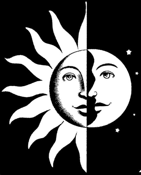 trippy sun and moon clipart - Clipground