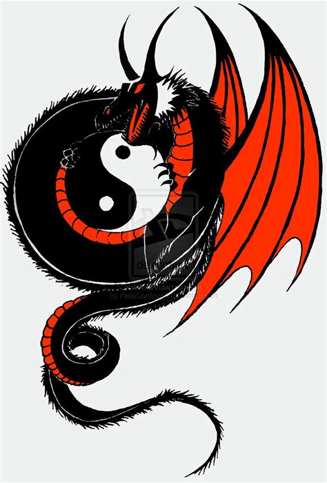 Yin Yang Dragon By KatieConfusion Deviantart On DeviantART Ying