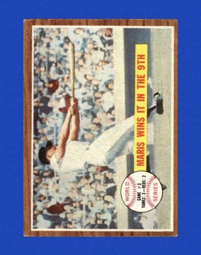 Topps Set Break Roger Maris Ws Vg Vgex Gmcards Ebay