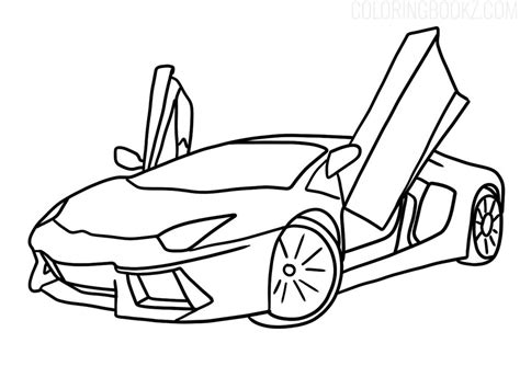 Lamborghini Aventador Coloring Sheet - Coloring Books