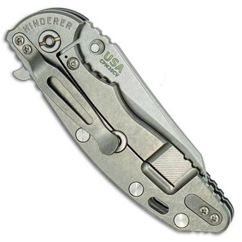 Hinderer Knives Xm Inch Knife Gen Wharncliffe Stonewash