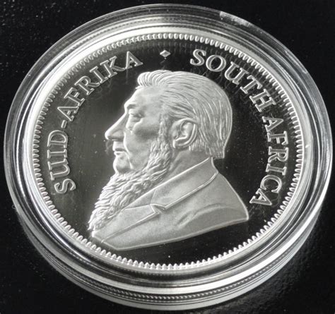 Südafrika 1 Oz Silber Krügerrand 2018 Polierte Platte im Etui