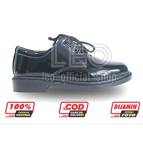 Jual Sepatu PDH Pendek 01 TNI Satpam Security Hitam Kilap Sepatu