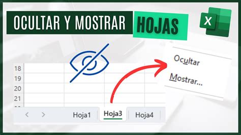 Cómo OCULTAR y MOSTRAR HOJAS en Excel YouTube