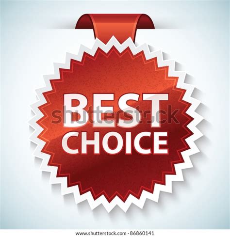 Vector Best Choice Red Label Stock Vector Royalty Free