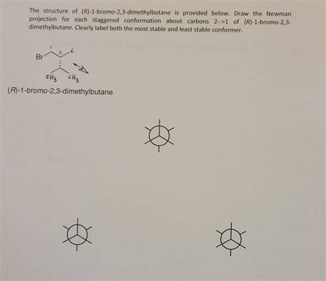 Solved The Structure Of R 1 Bromo 23 Dimethylbutane Is