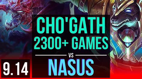 Chogath Vs Nasus Top Defeat 3 1m Mastery Points 2300 Games