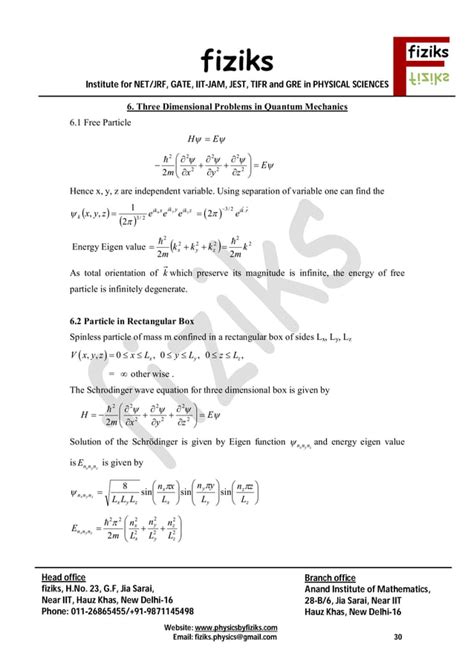 Quantum Formula Sheet Pdf