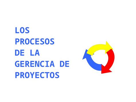 Ppt Los Procesos De La Gerencia De Proyectos Fundamentos De Gerencia