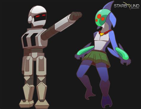 Starbound Aquatic And Robot Races By Dragonith On Deviantart